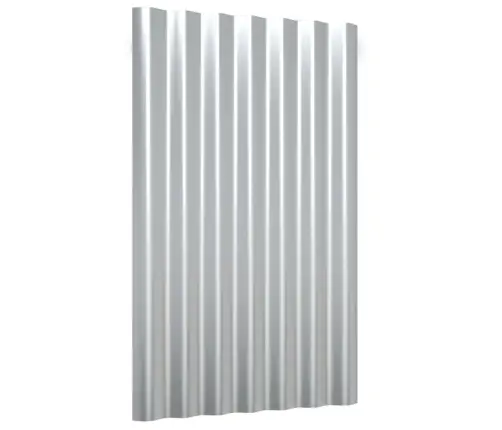 Katusepaneelid 12 Tk, Galvaniseeritud Teras, Hõbedane, 60X36 Cm