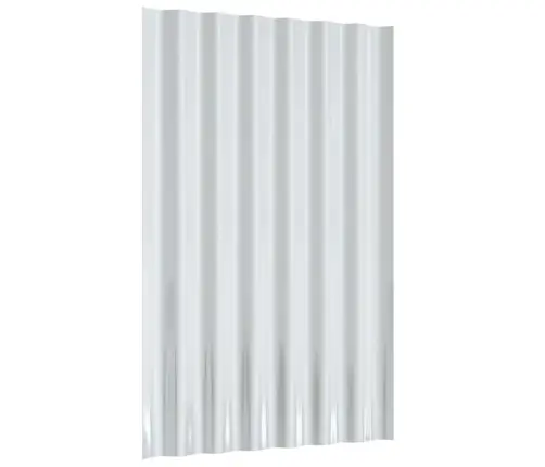 Katusepaneelid 12 Tk, Galvaniseeritud Teras, Hõbedane, 60X36 Cm