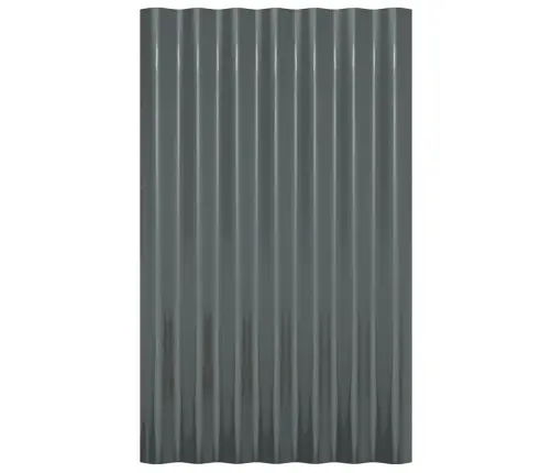 Katusepaneelid 36 Tk, Galvaniseeritud Teras, Hall, 60 X 36Cm