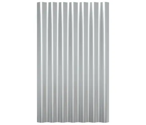 Jumta Paneļi, 36 Gab., Tērauds, Sudraba Krāsā, 60X36 Cm Vidaxl