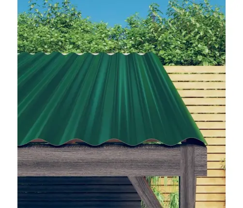 Jumta Paneļi, 12 Gab., Pulverkrāsots Tērauds, Zaļi, 80X36 Cm Vidaxl