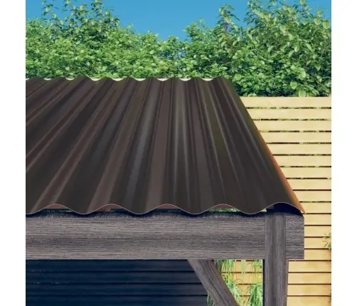 Jumta Paneļi, 12 Gab., Pulverkrāsots Tērauds, Brūni, 80X36 Cm Vidaxl