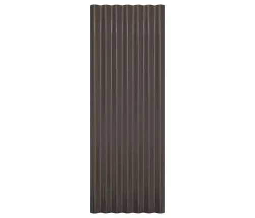 Jumta Paneļi, 12 Gab., Pulverkrāsots Tērauds, Brūni, 100X36 Cm Vidaxl