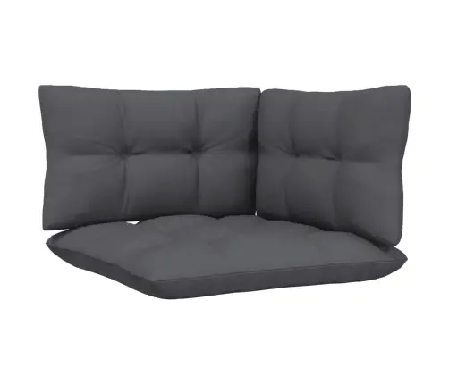 8-Daļīgs Dārza Mēbeļu Komplekts Ar Pelēkiem Matračiem, Priede Vidaxl