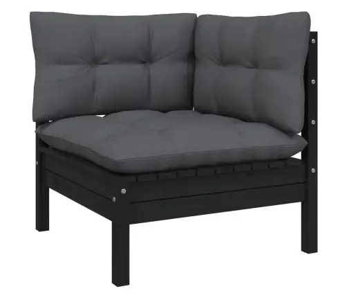 7-Osaline Aiamööbli Komplekt Antratsiithallide Patjadega