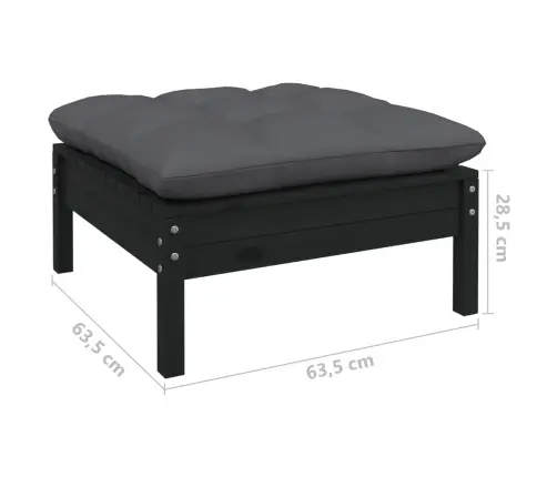 7-Osaline Aiamööbli Komplekt Antratsiithallide Patjadega