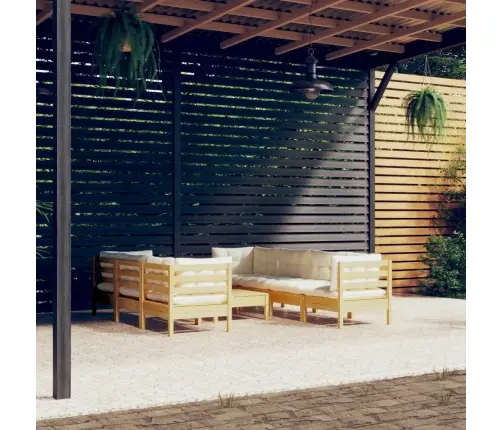 Sodo Komplektas Su Pagalvėlėmis, 8 Dalių, Pušies Masyvas