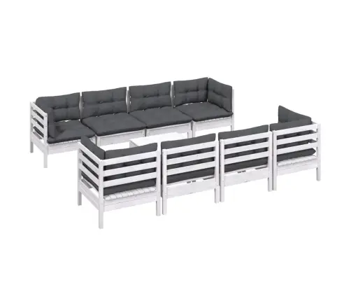 9-Osaline Aiamööbli Komplekt Istmepatjadega, Männipuit