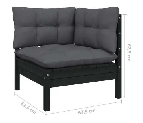 4-Daļīgs Dārza Atpūtas Mēbeļu Komplekts Ar Matračiem, Priede Vidaxl