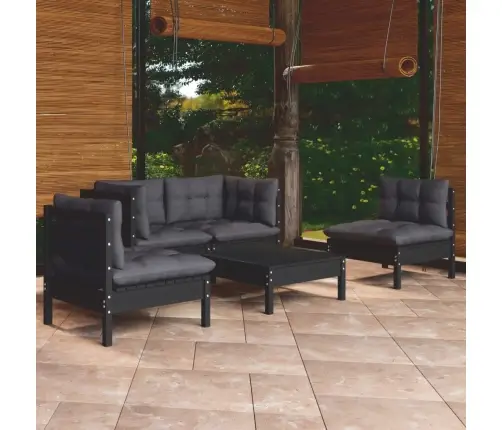 Sodo Komplektas Su Pagalvėmis, 5 Dalių, Pušies Medienos Masyvas