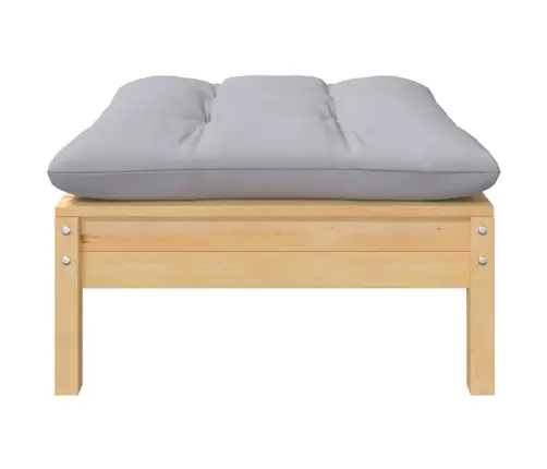 7-Osaline Aiamööbli Komplekt Hallide Patjadega, Männipuit