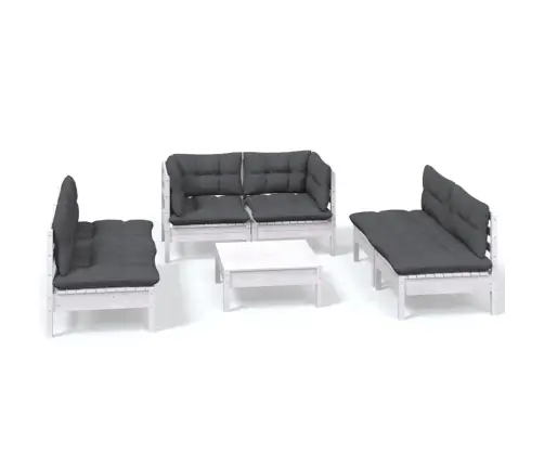 Sodo Komplektas Su Pagalvėlėmis, 7 Dalių, Pušies Masyvas