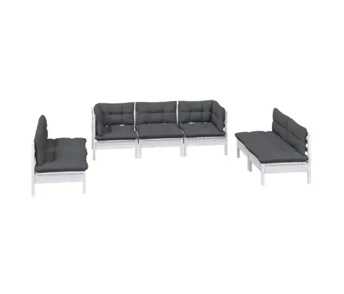 Sodo Komplektas Su Pagalvėlėmis, 7 Dalių, Pušies Masyvas