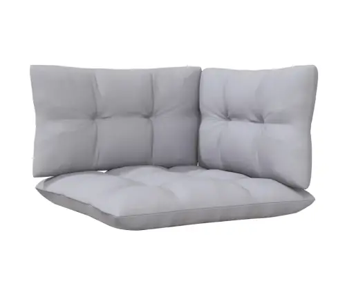 8-Osaline Aiamööbli Komplekt Hallide Patjadega, Männipuit