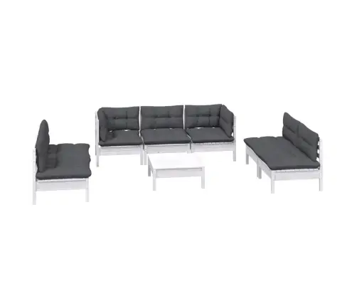 Sodo Komplektas Su Pagalvėlėmis, 8 Dalių, Pušies Masyvas