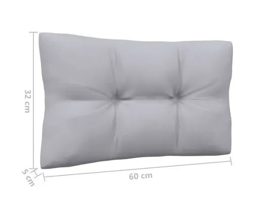 6-Daļīgs Dārza Mēbeļu Komplekts Ar Pelēkiem Matračiem, Priede Vidaxl