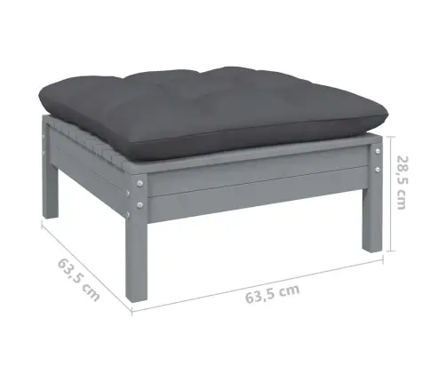 7-Daļīgs Dārza Atpūtas Mēbeļu Komplekts Ar Matračiem, Priede Vidaxl