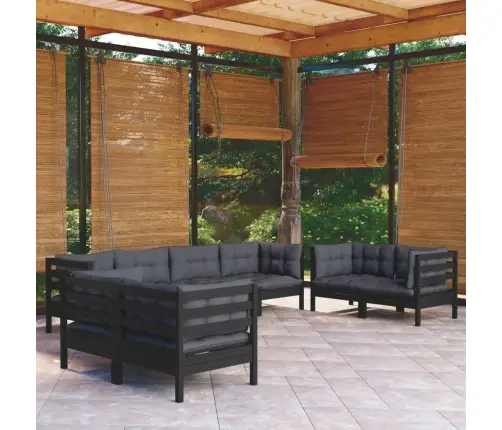 8-Osaline Aiamööblikomplekt Istmepadjaga Toekas Männipuit