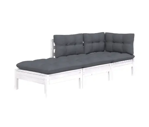 3-Daļīgs Dārza Atpūtas Mēbeļu Komplekts Ar Matračiem, Priede Vidaxl