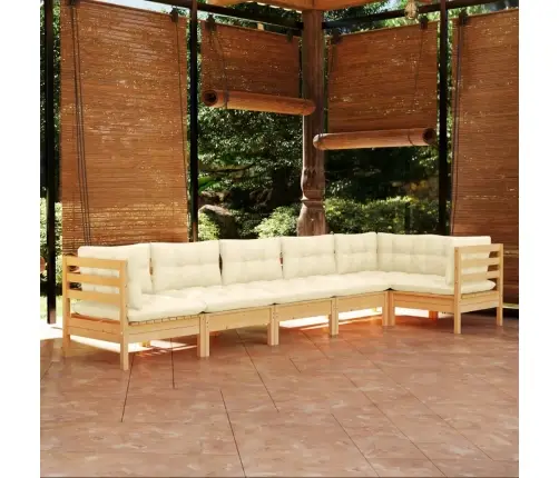 Sodo Komplektas Su Pagalvėlėmis, 6 Dalių, Pušies Mediena