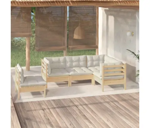 Sodo Komplektas Su Pagalvėlėmis, 5 Dalių, Pušies Mediena