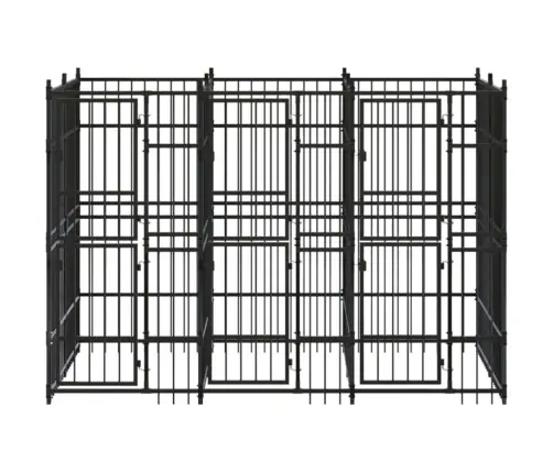 Suņu Voljērs, 5,53 M², Tērauds Vidaxl