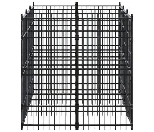 Suņu Voljērs, 5,53 M², Tērauds Vidaxl