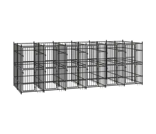 Suņu Voljērs, 11,06 M², Tērauds Vidaxl