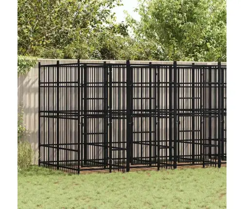 Suņu Voljērs, 11,06 M², Tērauds Vidaxl