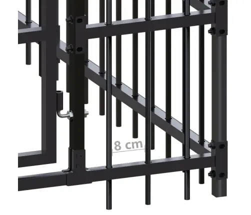 Suņu Voljērs, 12,9 M², Tērauds Vidaxl