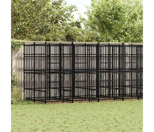 Suņu Voljērs, 12,9 M², Tērauds Vidaxl