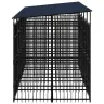 Suņu Voljērs Ar Jumtu, 9,22 M², Tērauds Vidaxl