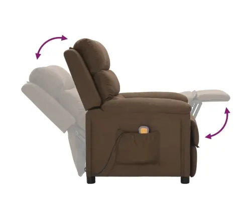 Masāžas Krēsls, Brūns Audums Vidaxl