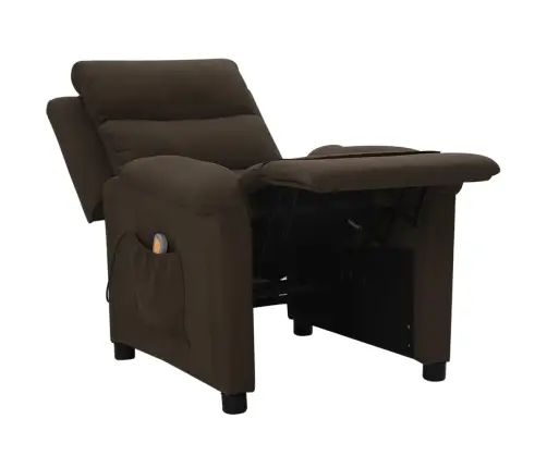 Masāžas Krēsls, Tumši Brūns Audums Vidaxl