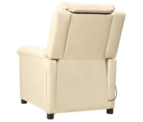 Masāžas Krēsls, Krēmkrāsas Audums Vidaxl