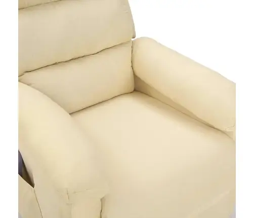 Masāžas Krēsls, Krēmkrāsas Audums Vidaxl