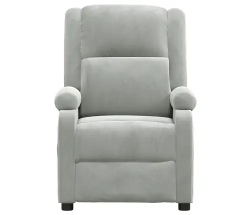 Atlošiamas Krėslas, Šviesiai Pilkos Spalvos, Aksomas