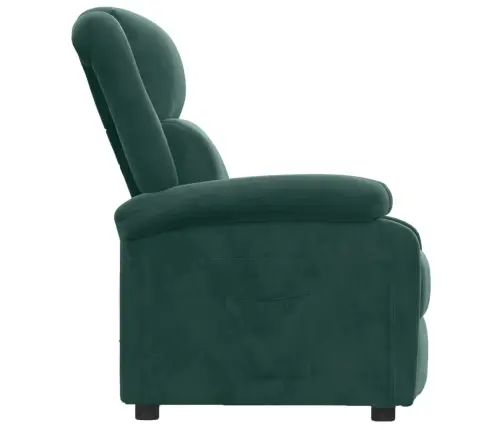Atlošiamas Krėslas, Tamsiai Žalios Spalvos, Aksomas