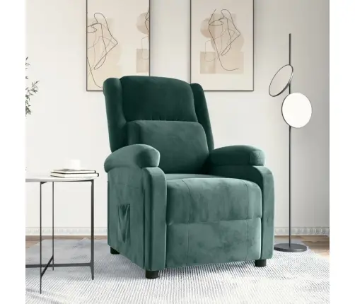 Atlošiamas Krėslas, Tamsiai Žalios Spalvos, Aksomas