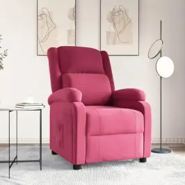 Atpūtas Krēsls, Atgāžams, Vīnsarkans Samts Vidaxl