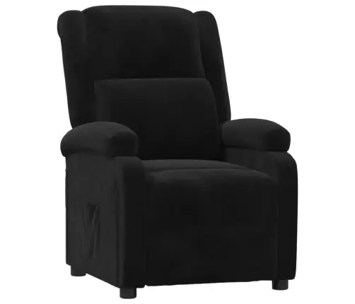 Atlošiamas Krėslas, Juodos Spalvos, Aksomas