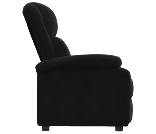 Atlošiamas Krėslas, Juodos Spalvos, Aksomas