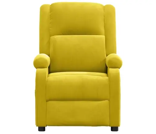 Atpūtas Krēsls, Atgāžams, Dzeltens Samts Vidaxl