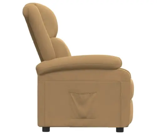 Atlošiamas Krėslas, Rudos Spalvos, Aksomas