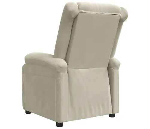 Atlošiamas Krėslas, Kreminės Spalvos, Aksomas