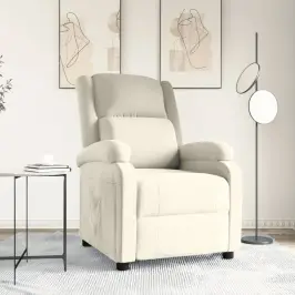 Atpūtas Krēsls, Atgāžams, Krēmkrāsas Samts Vidaxl