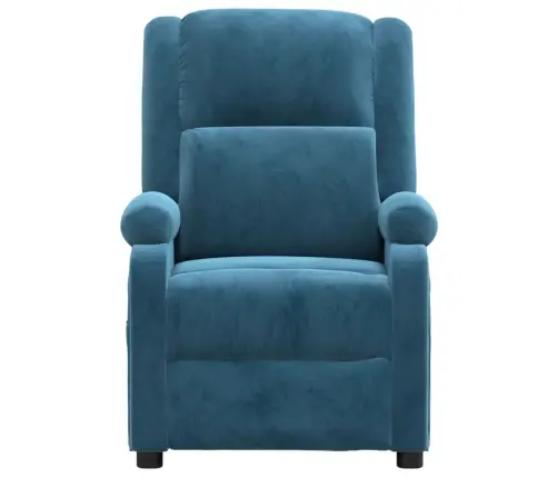 Atpūtas Krēsls, Atgāžams, Zils Samts Vidaxl