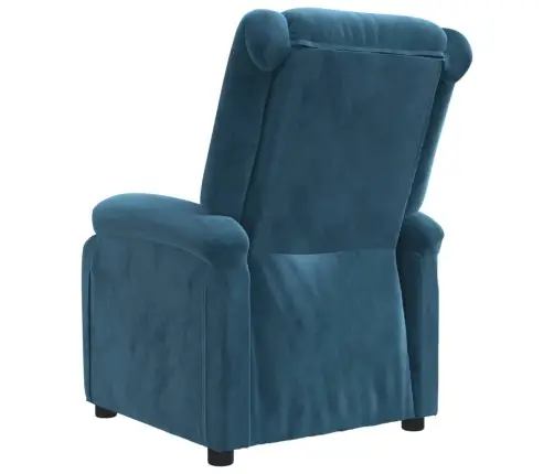 Atpūtas Krēsls, Atgāžams, Zils Samts Vidaxl