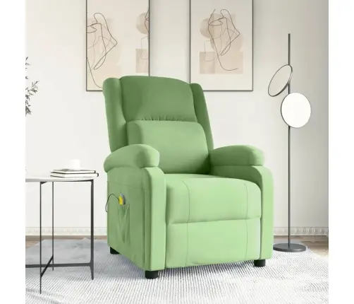 Masāžas Krēsls, Gaiši Zaļš Samts Vidaxl