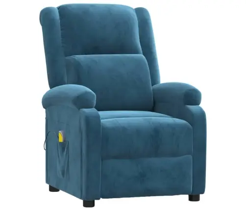 Masāžas Krēsls, Zils Samts Vidaxl